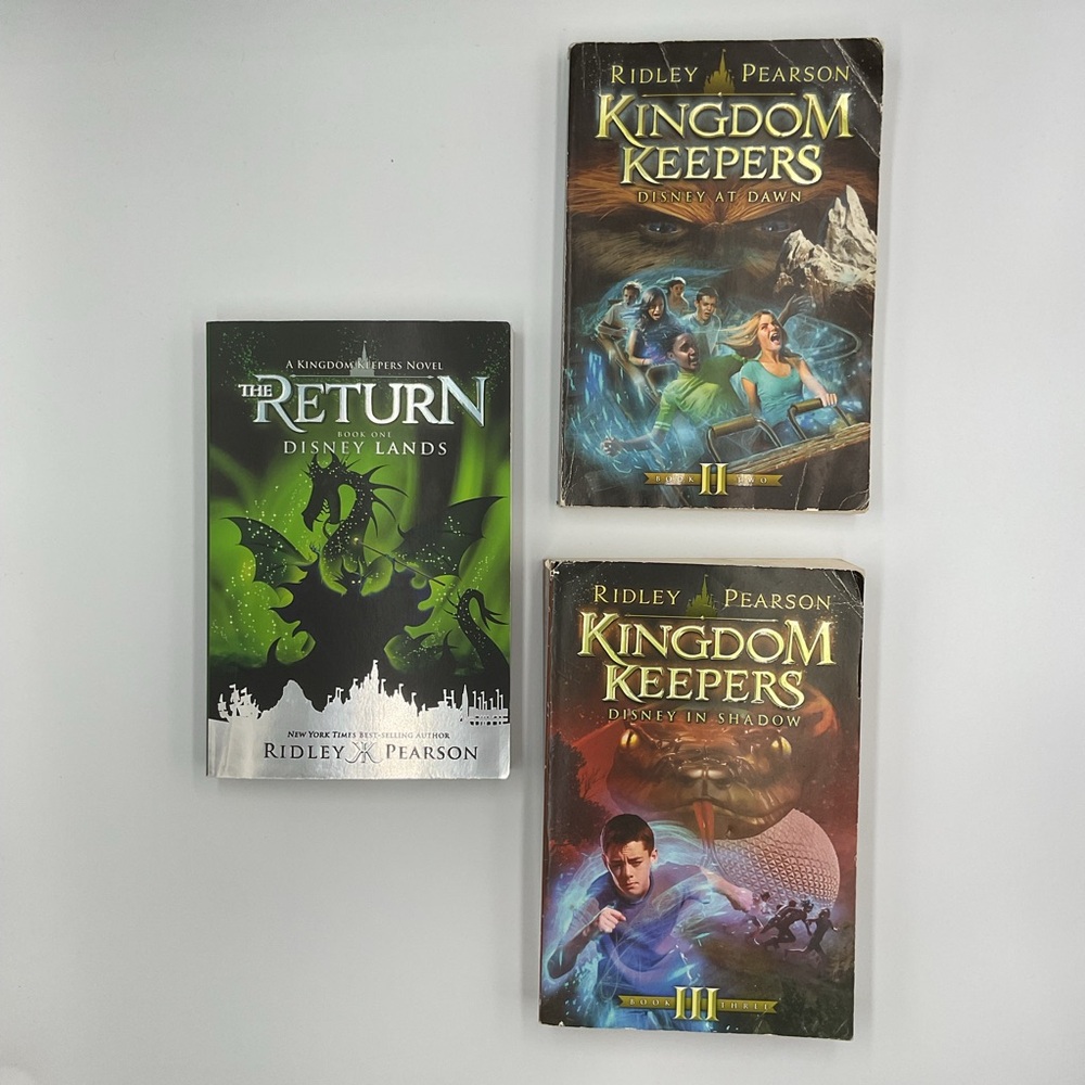 Lot x3 Kingdom Keepers Books 1 2 3 Ridley Pearson Disney Hyperion Paperback